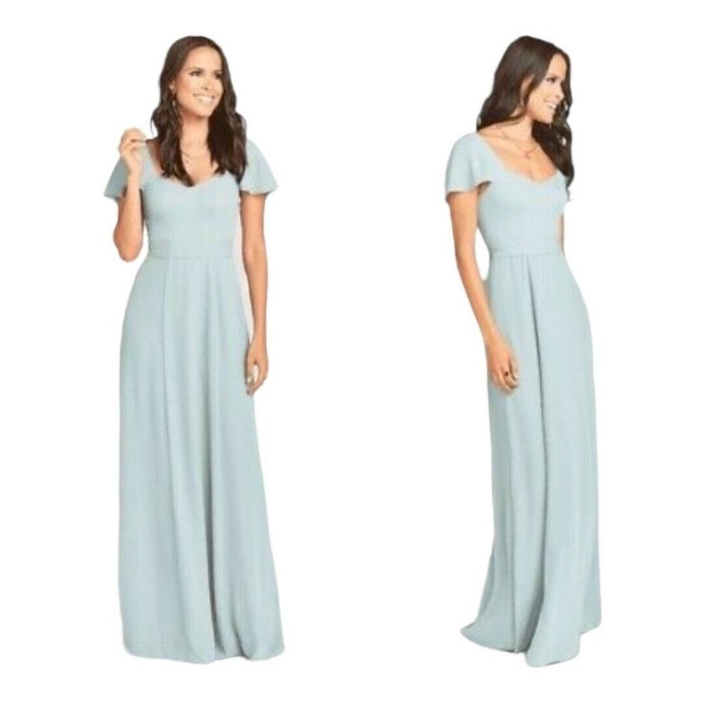 Show Me Your Mumu  XL Blue Marie Sweetheart Short Sleeve Maxi Wedding bridesmaid